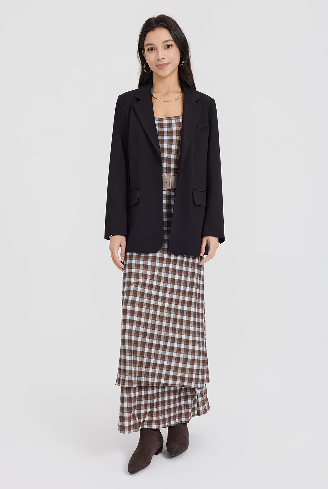 ASOBIO Printed Cami Trumpet Maxi Dress