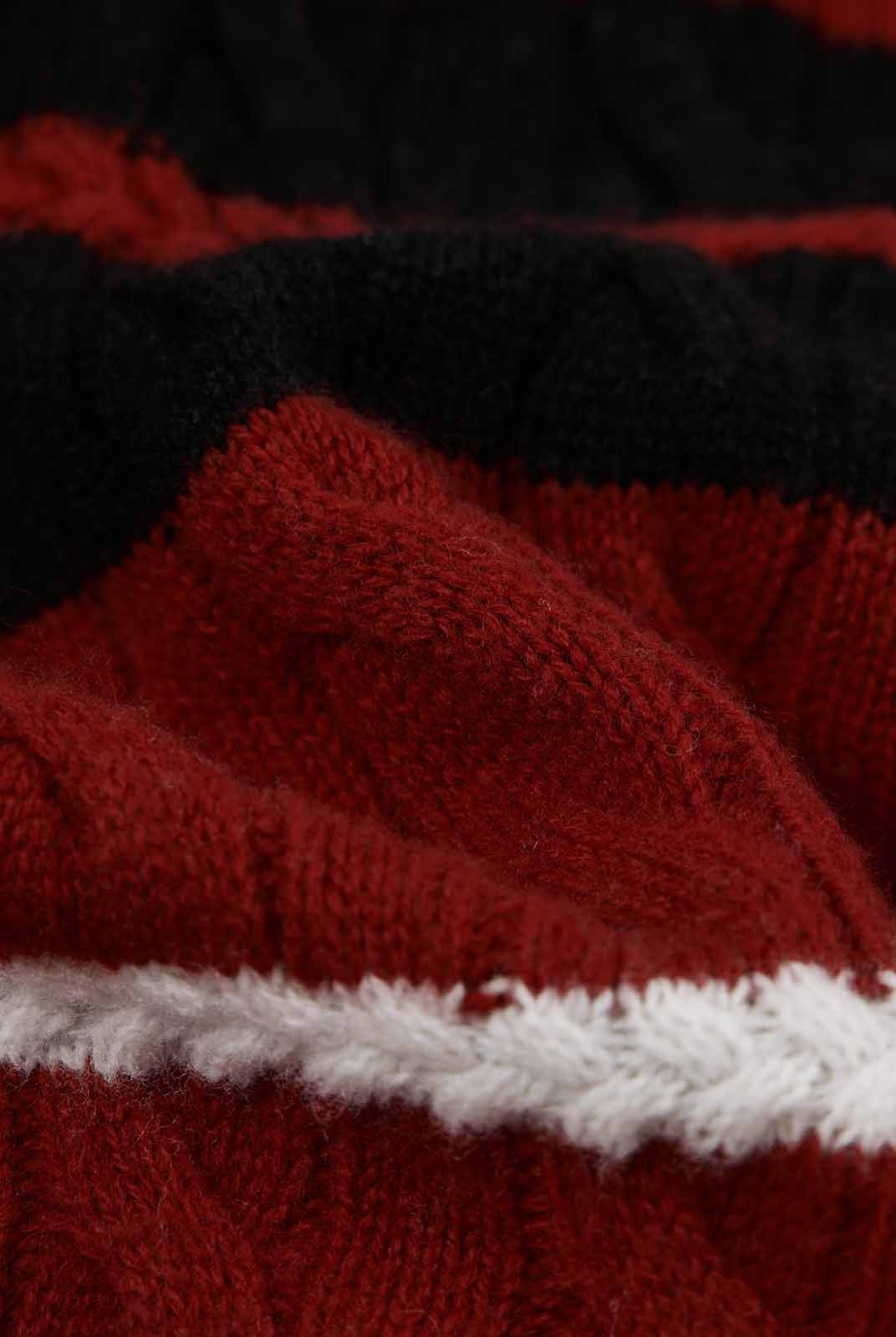 ASOBIO Cable-Knit Wool Cardigan