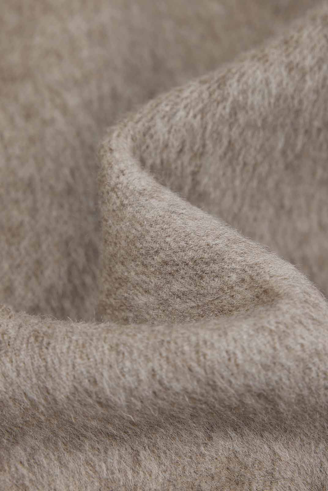 ASOBIO Double-Faced 100% Wool Single-Breasted Long Coat