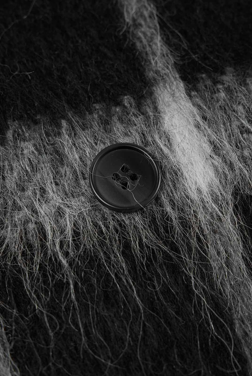 ASOBIO Checked Double-Faced Wool Long Coat with Removable Scarf