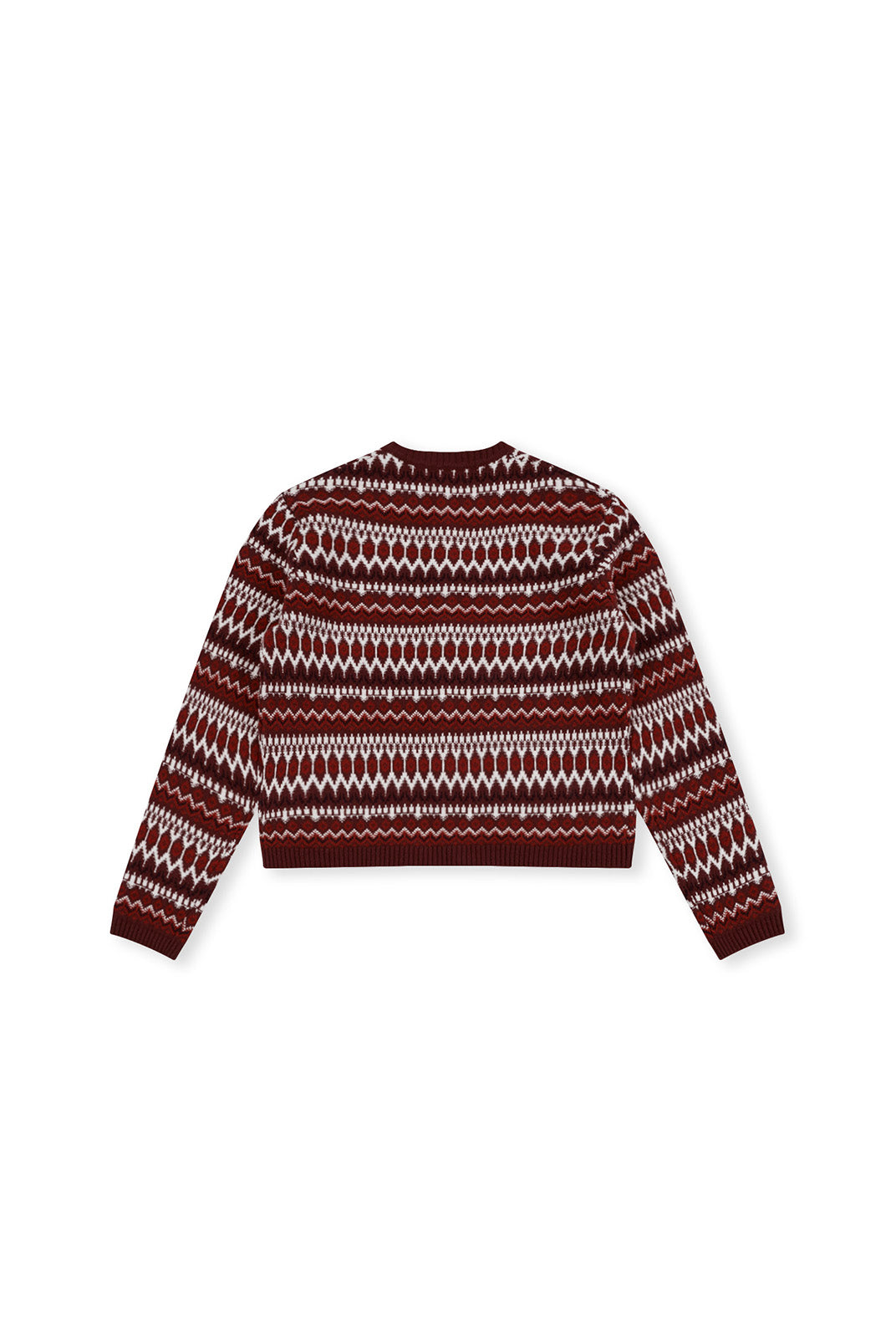 ASOBIO 100% Wool Fair Isle Cardigan