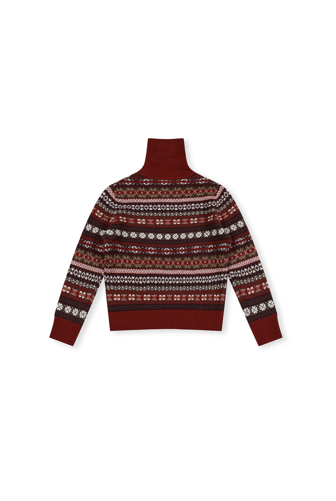 ASOBIO 100% Wool Fair Isle Pullover Sweater