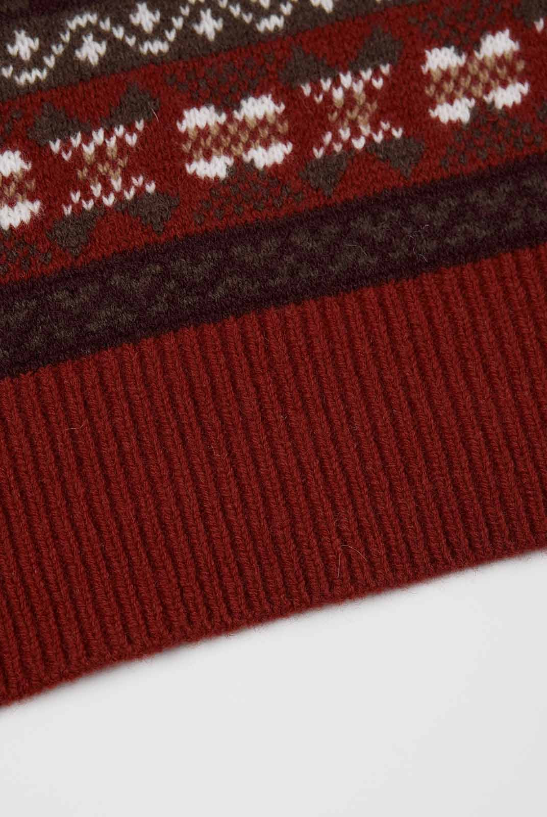 ASOBIO 100% Wool Fair Isle Pullover Sweater