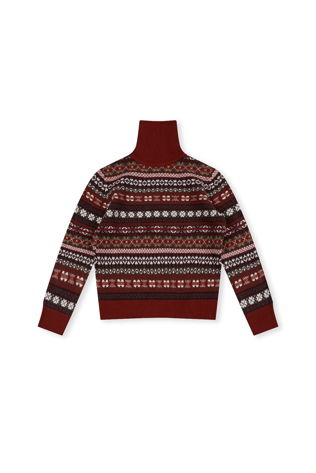ASOBIO 100% Wool Fair Isle Pullover Sweater