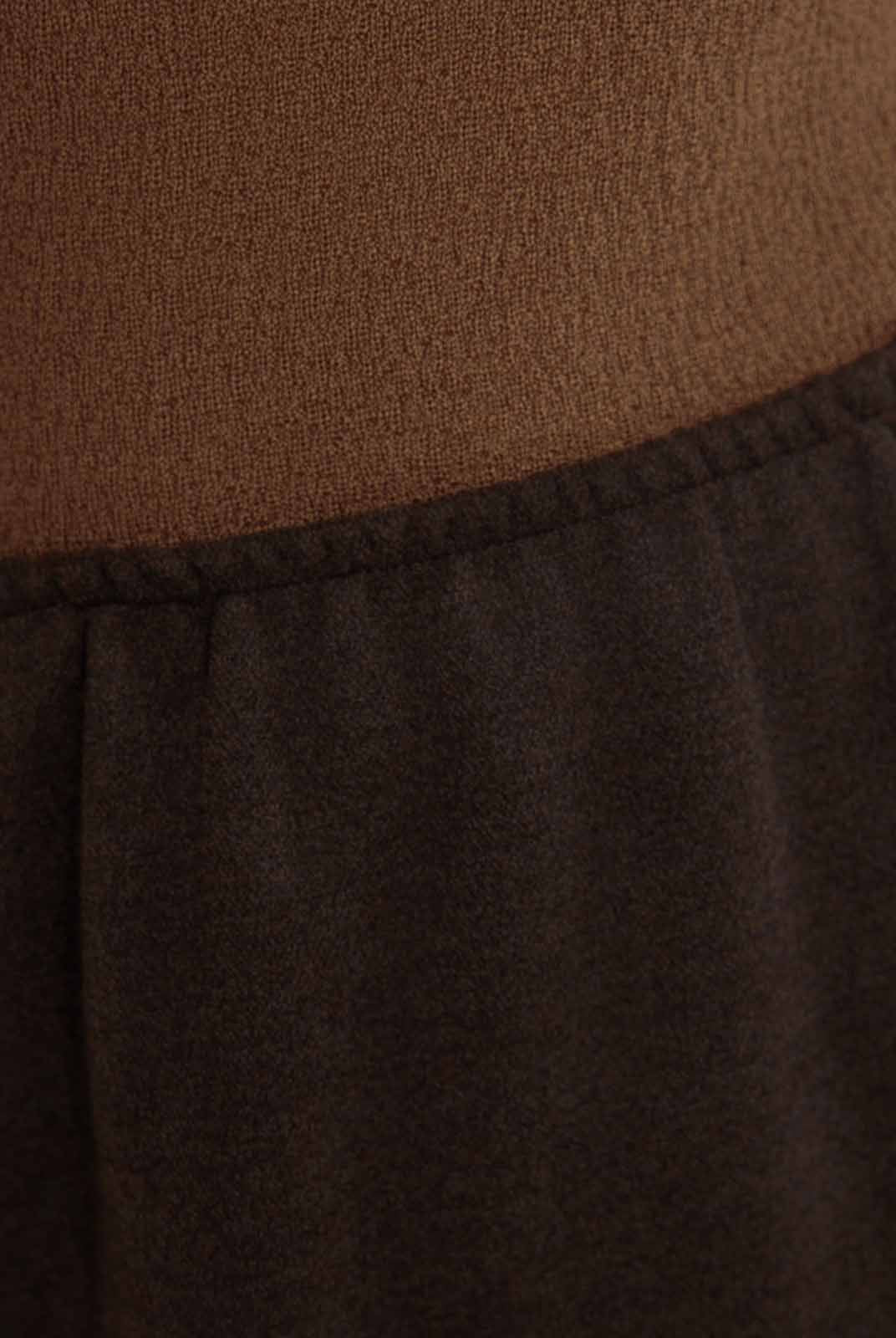 ASOBIO Wool-Blend Knit Midi Skirt