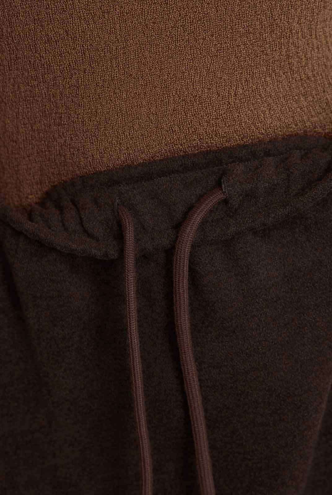 ASOBIO Wool-Blend Knit Midi Skirt