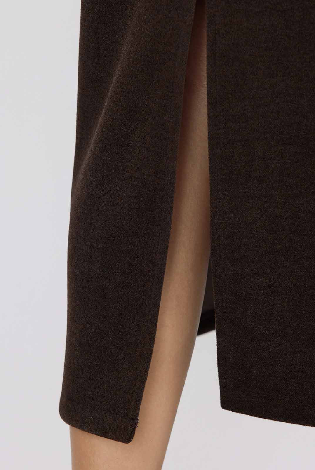 ASOBIO Wool-Blend Knit Midi Skirt