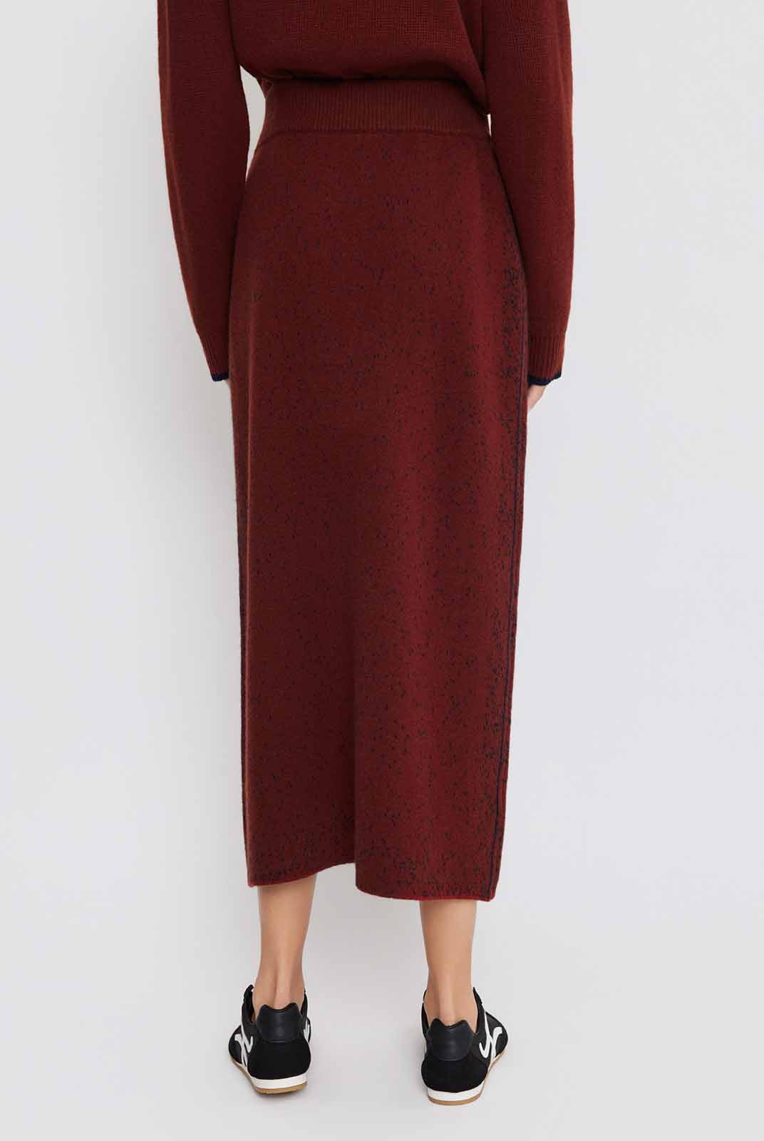 ASOBIO 100% Wool Knit Midi Skirt