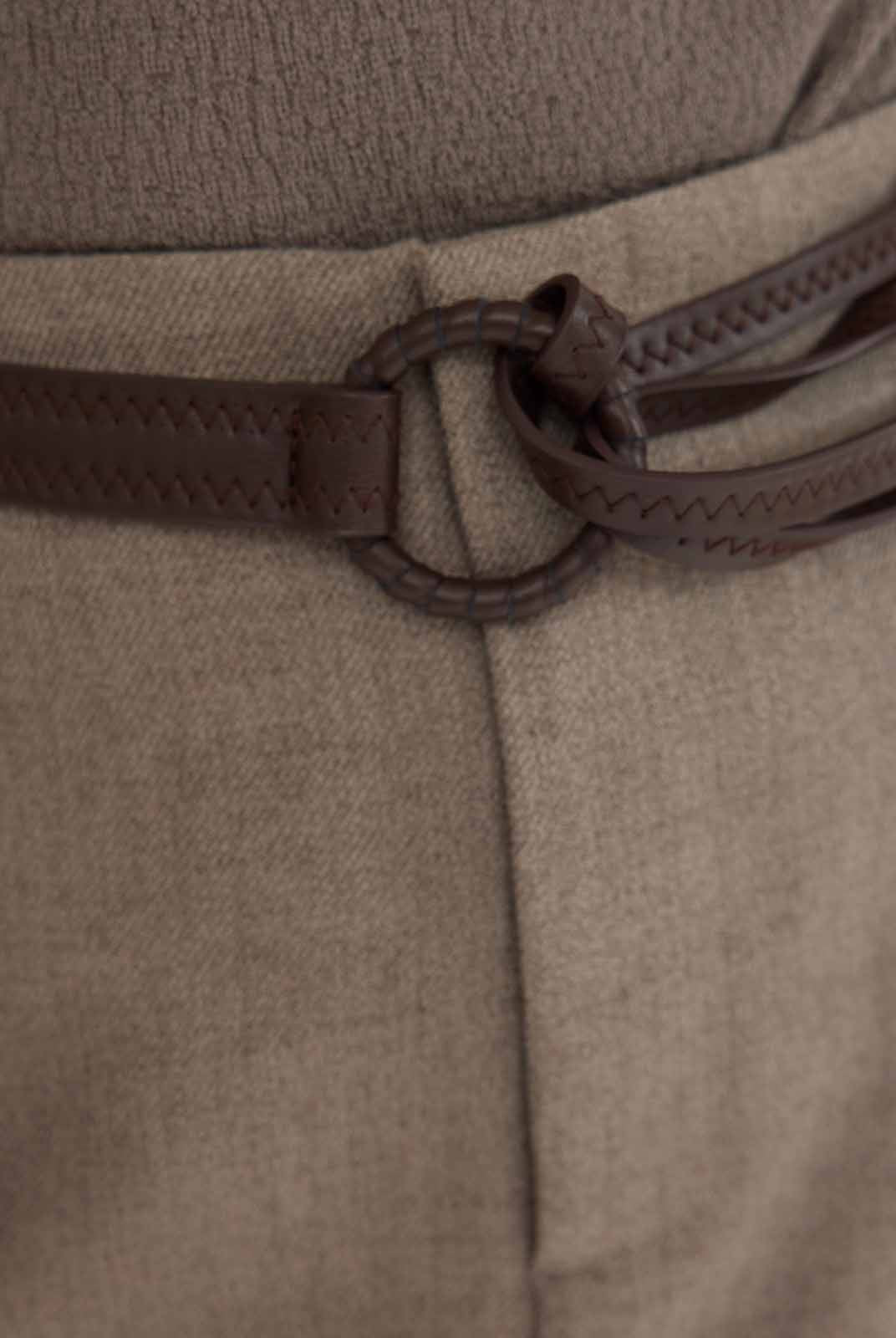 ASOBIO High-Waist Belted Midi Skirt