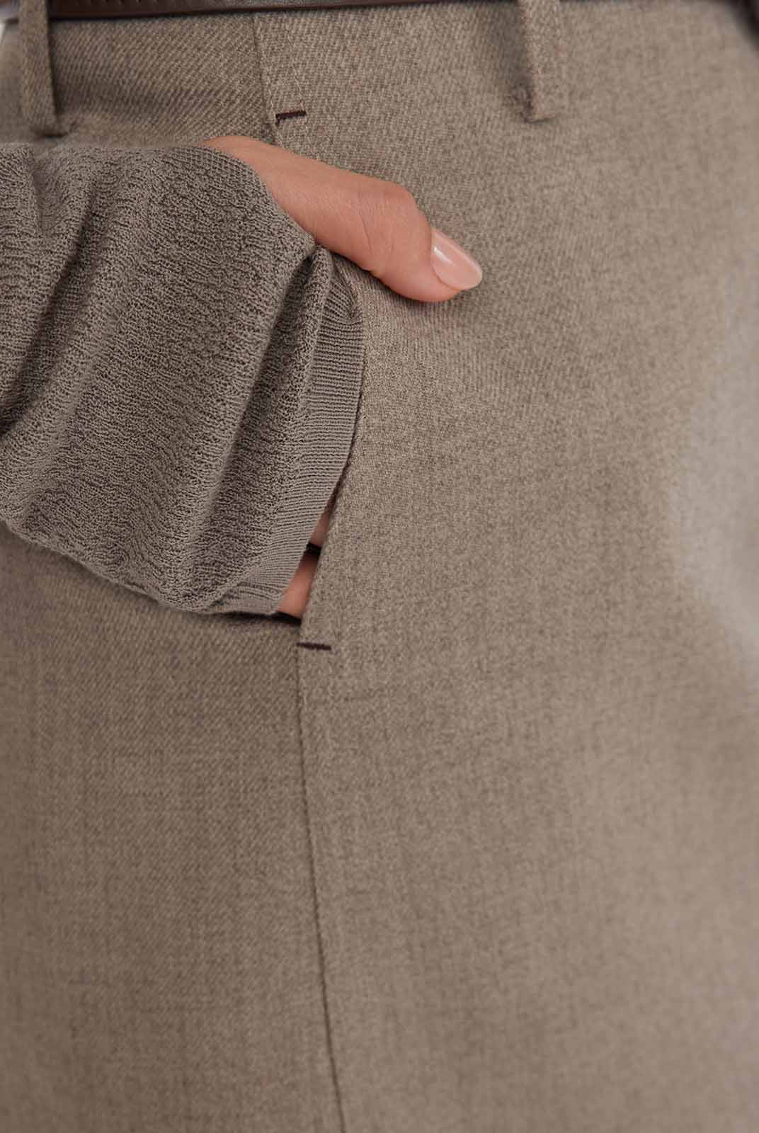 ASOBIO High-Waist Belted Midi Skirt