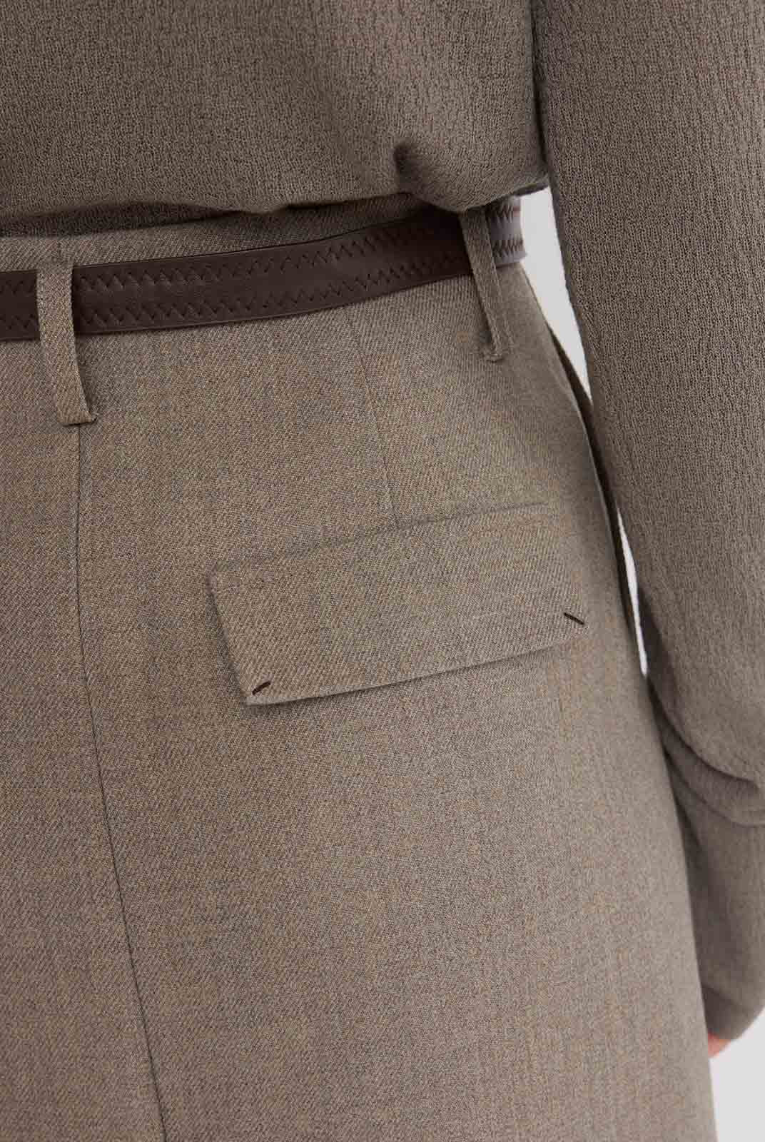 ASOBIO High-Waist Belted Midi Skirt