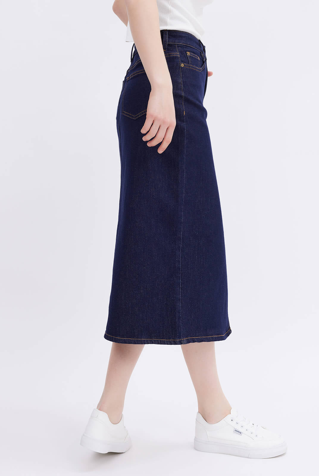 Dark Wash Straight Skirt