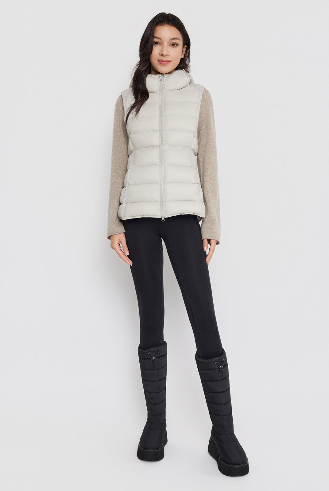 ASOBIO Lightweight Premium Down Puffer Hooded Vest