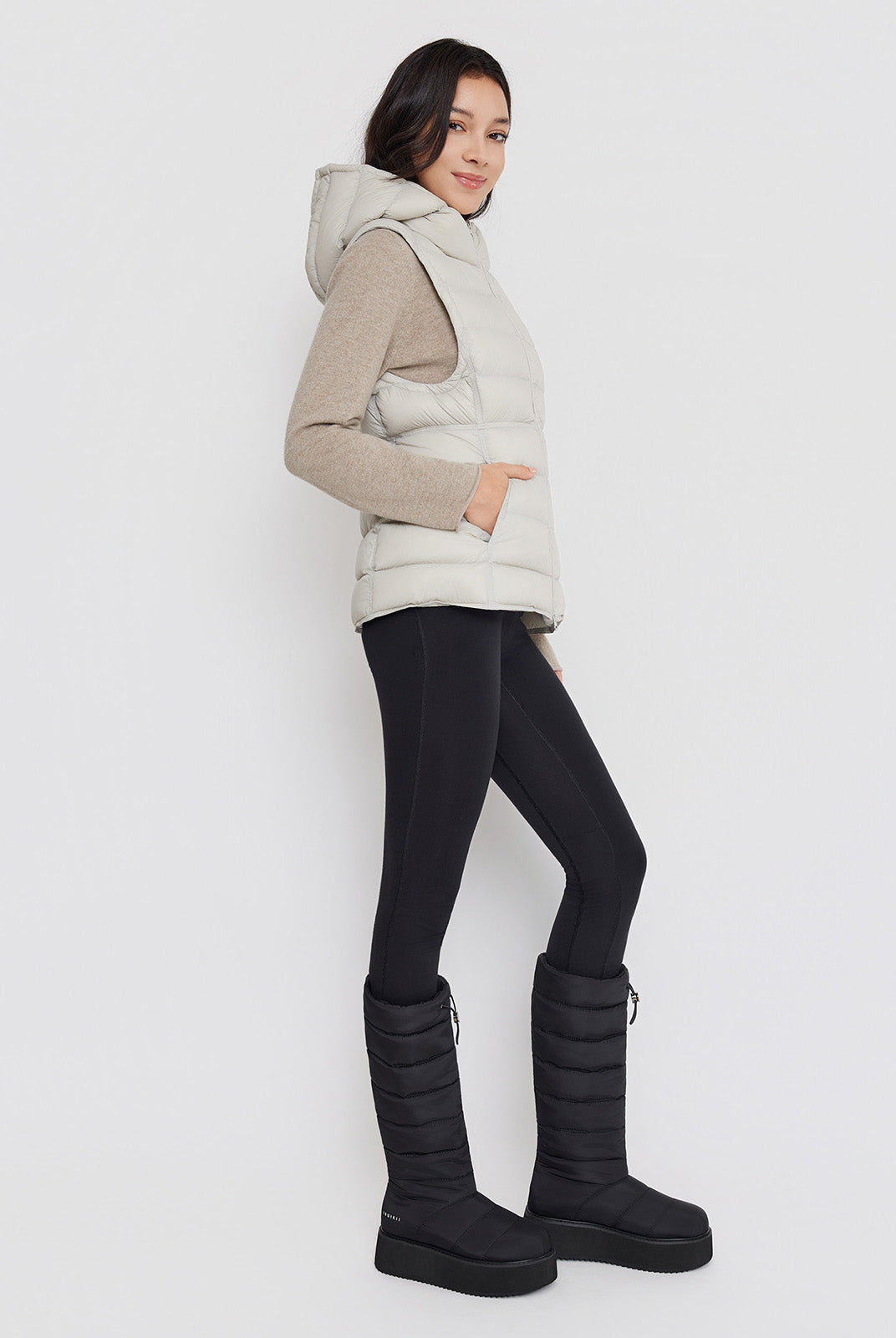 ASOBIO Lightweight Premium Down Puffer Hooded Vest