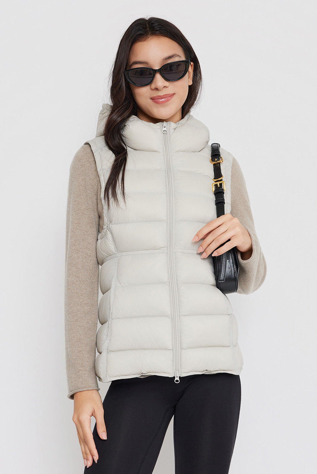 ASOBIO Lightweight Premium Down Puffer Hooded Vest