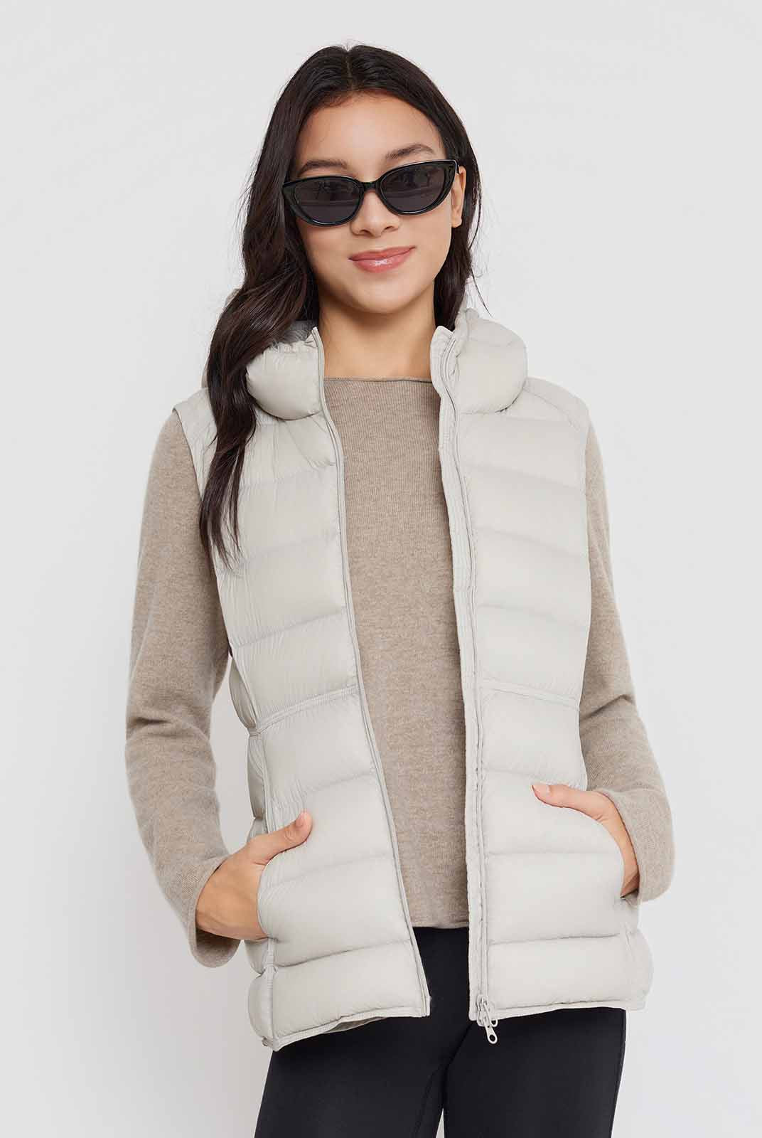 ASOBIO Lightweight Premium Down Puffer Hooded Vest