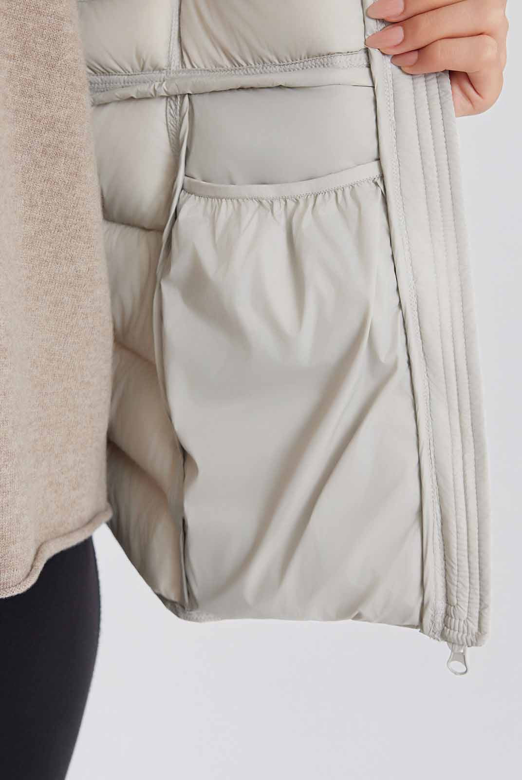 ASOBIO Lightweight Premium Down Puffer Hooded Vest