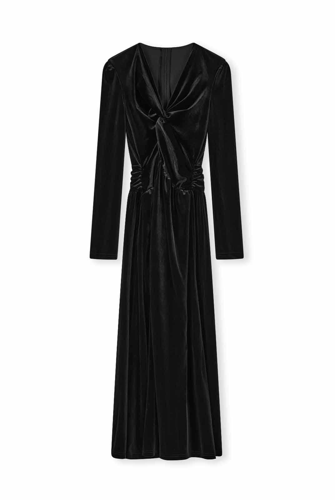 ASOBIO Velvet Twist-Front Maxi Dress