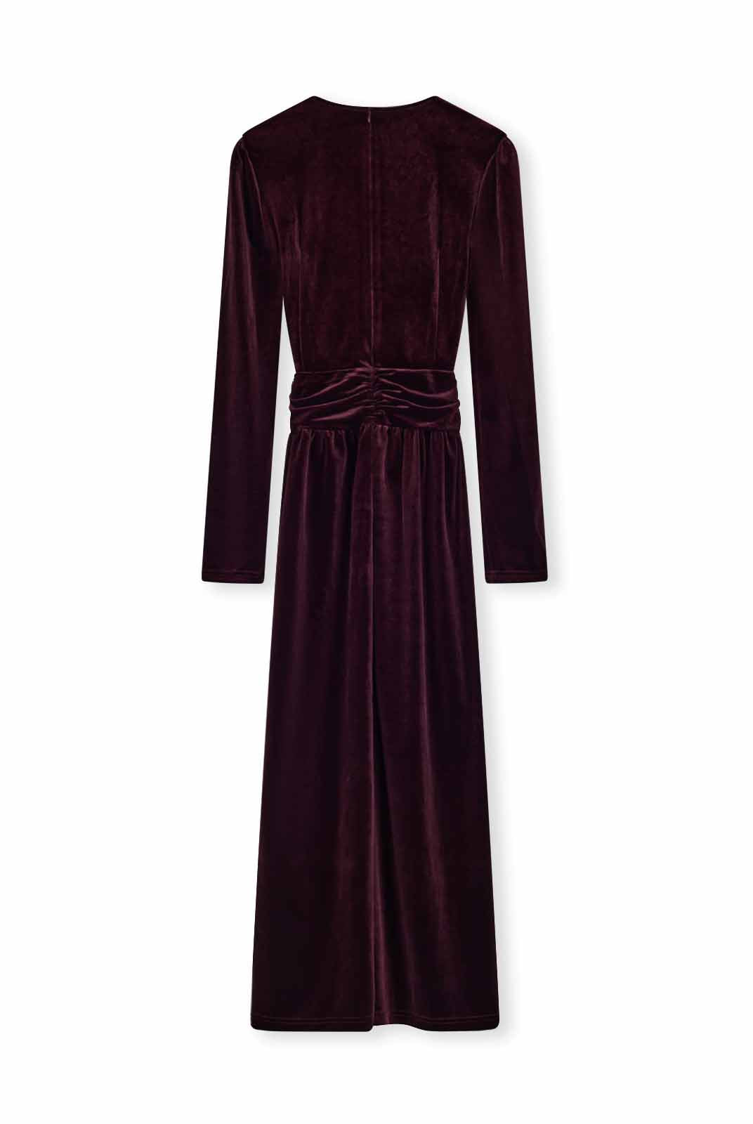 ASOBIO Velvet Twist-Front Maxi Dress