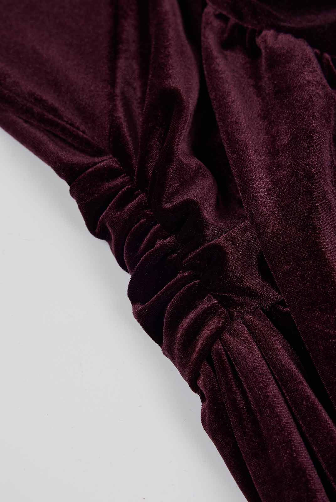 ASOBIO Velvet Twist-Front Maxi Dress