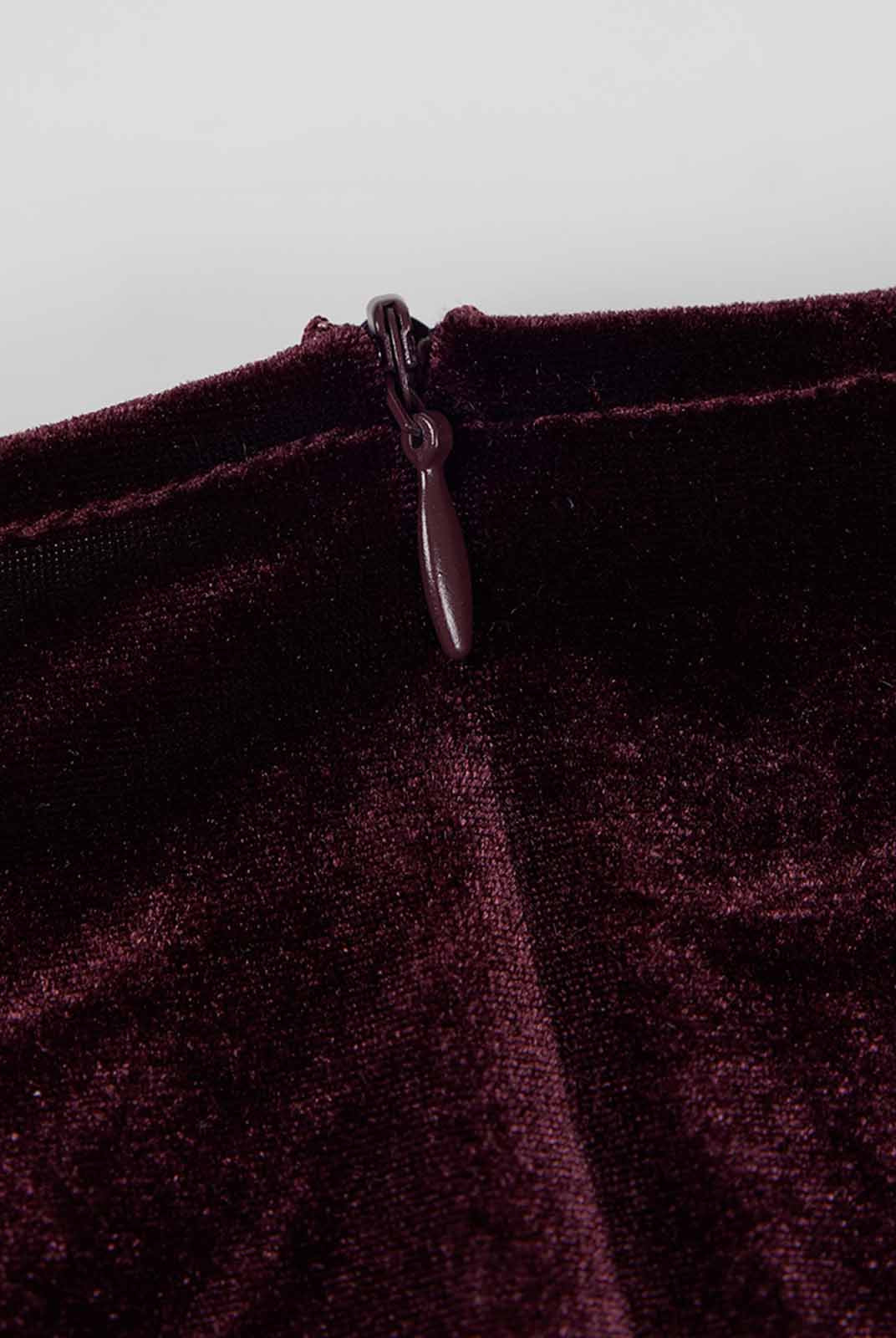 ASOBIO Velvet Twist-Front Maxi Dress