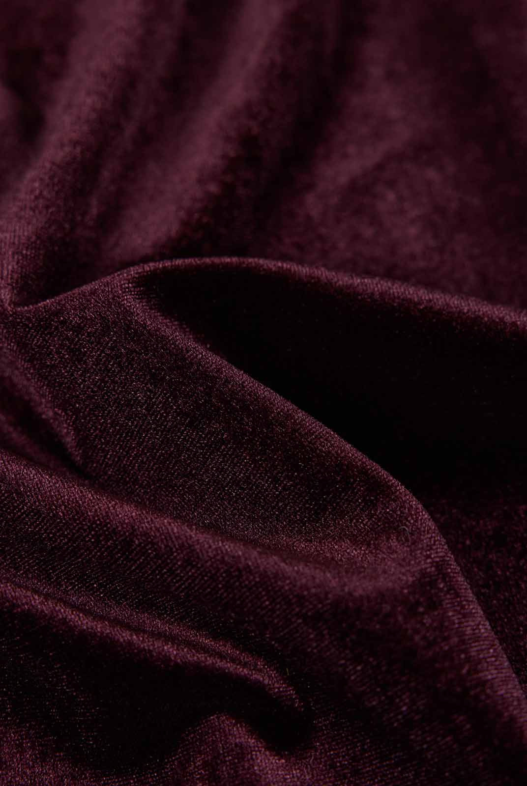 ASOBIO Velvet Twist-Front Maxi Dress