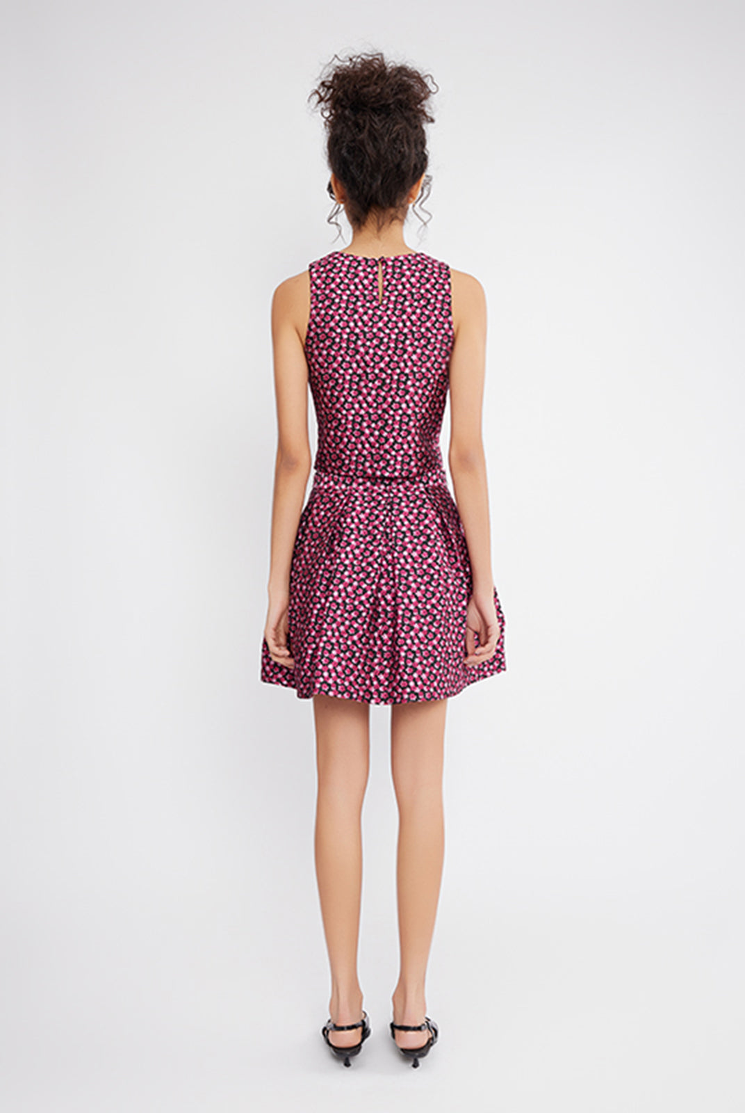 ASOBIO Jacquard Short Pleated Skirt