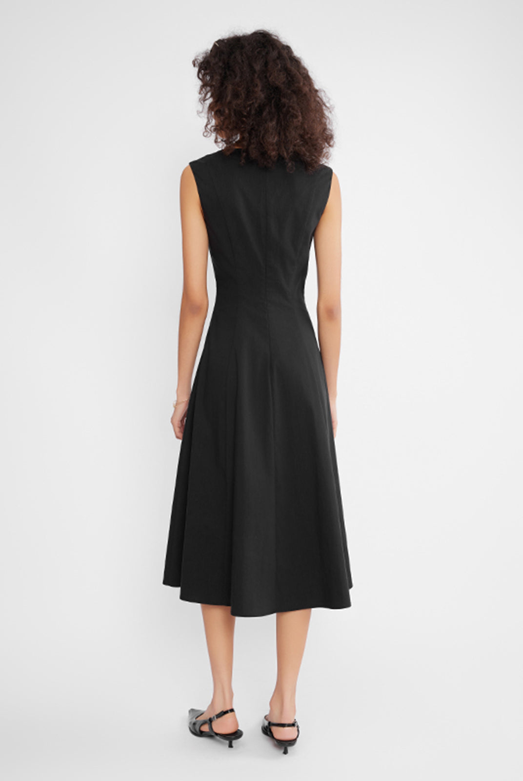 ASOBIO Cap Sleeve A-Line Midi Dress
