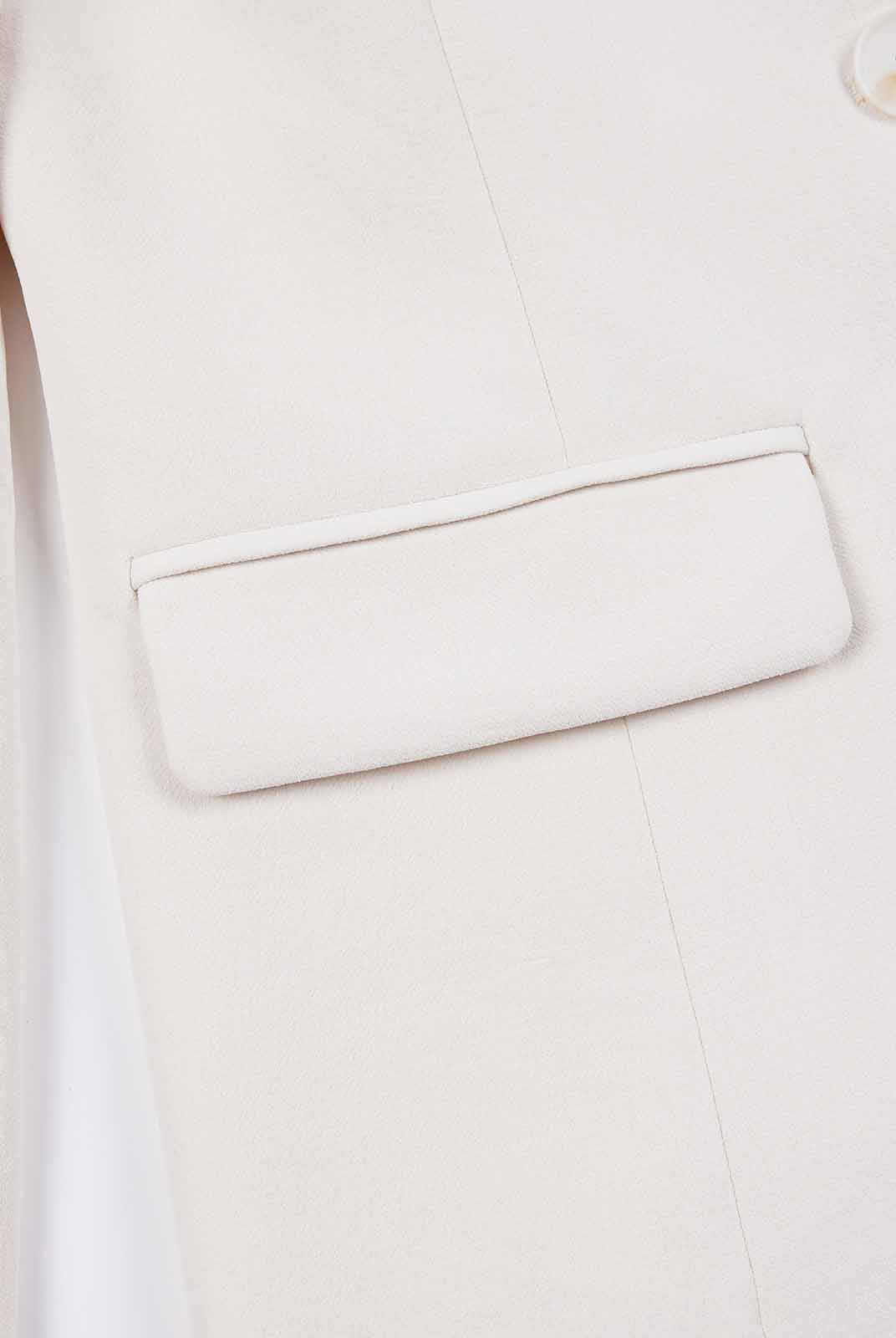 ASOBIO Tailored Round Neck Button-Up Blazer