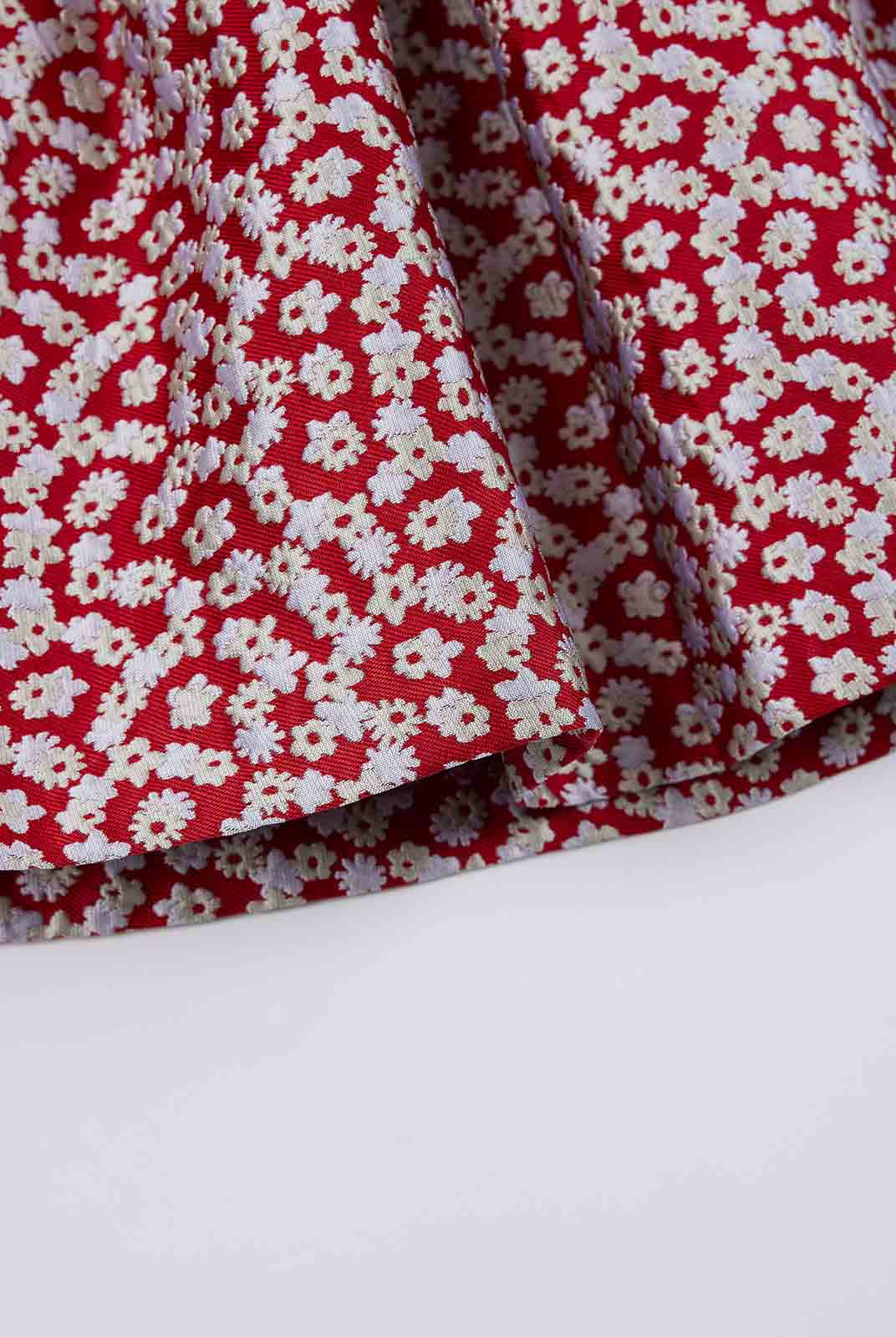 ASOBIO Jacquard Short Pleated Skirt