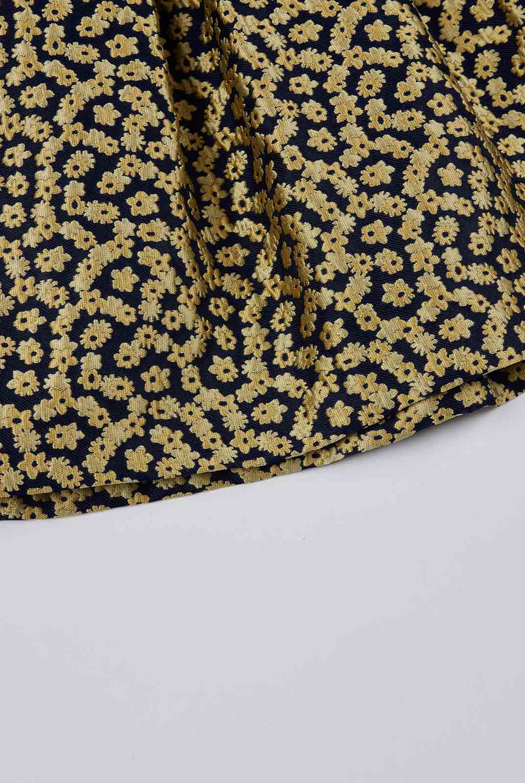 ASOBIO Jacquard Short Pleated Skirt