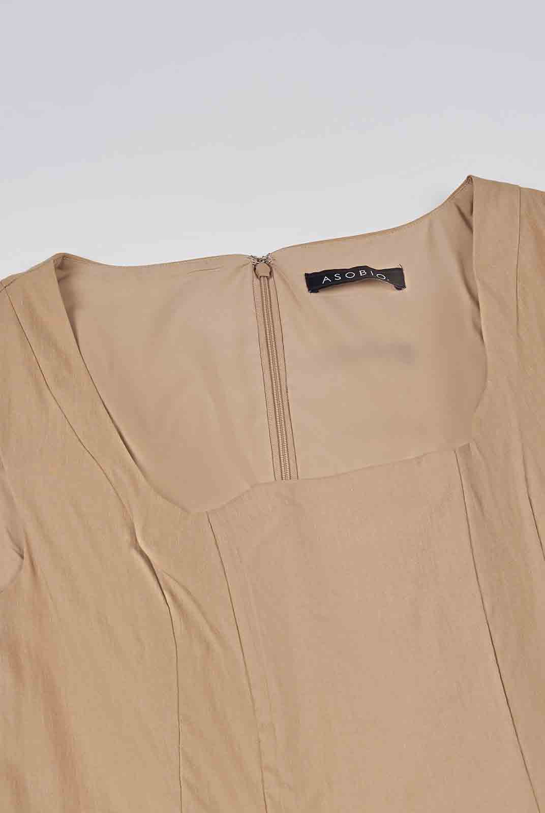 ASOBIO Cap Sleeve A-Line Midi Dress