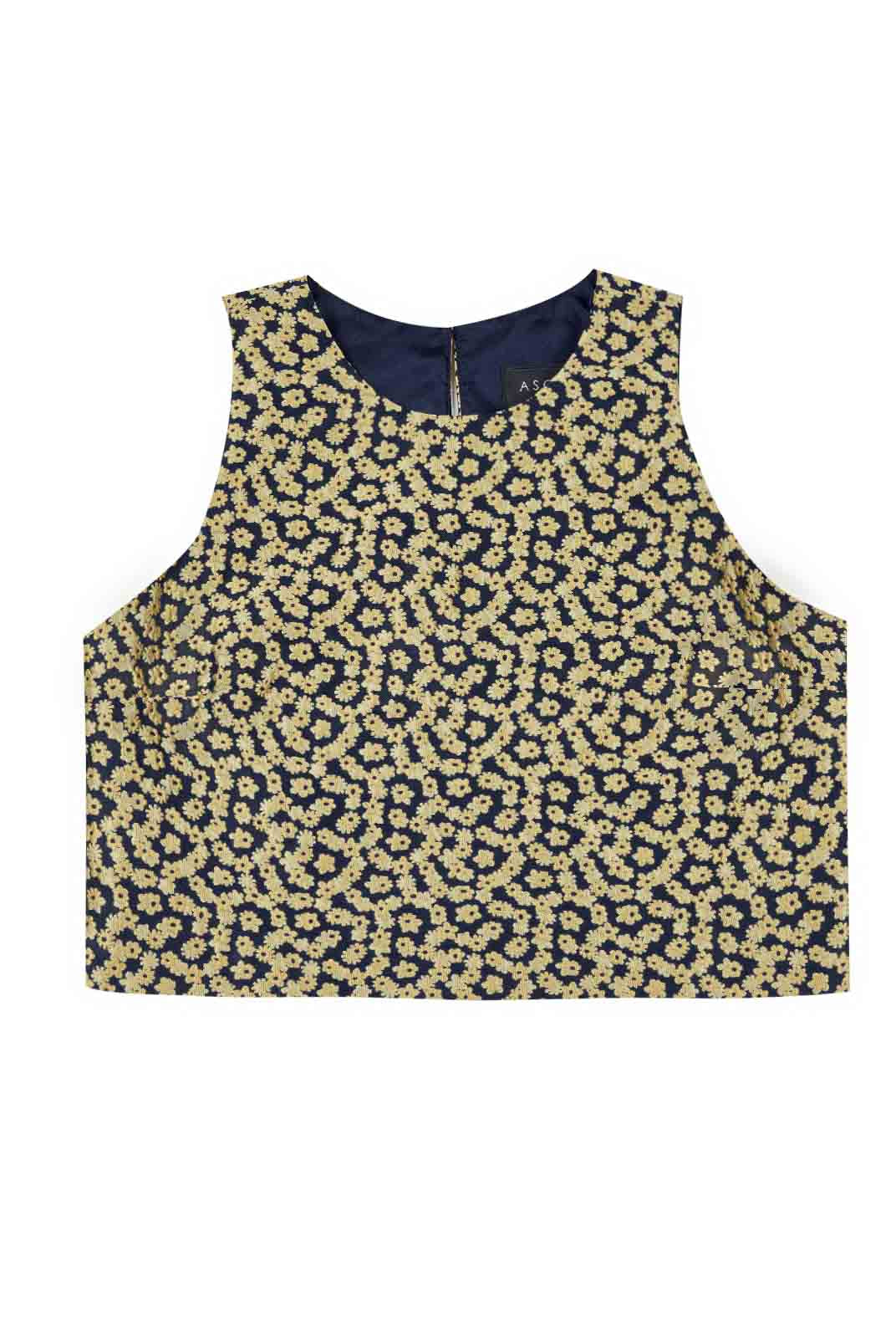 ASOBIO Jacquard Crewneck Tank Top