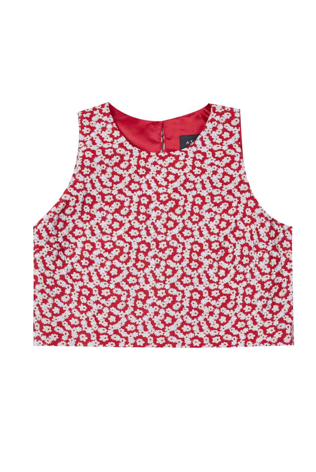 ASOBIO Jacquard Crewneck Tank Top