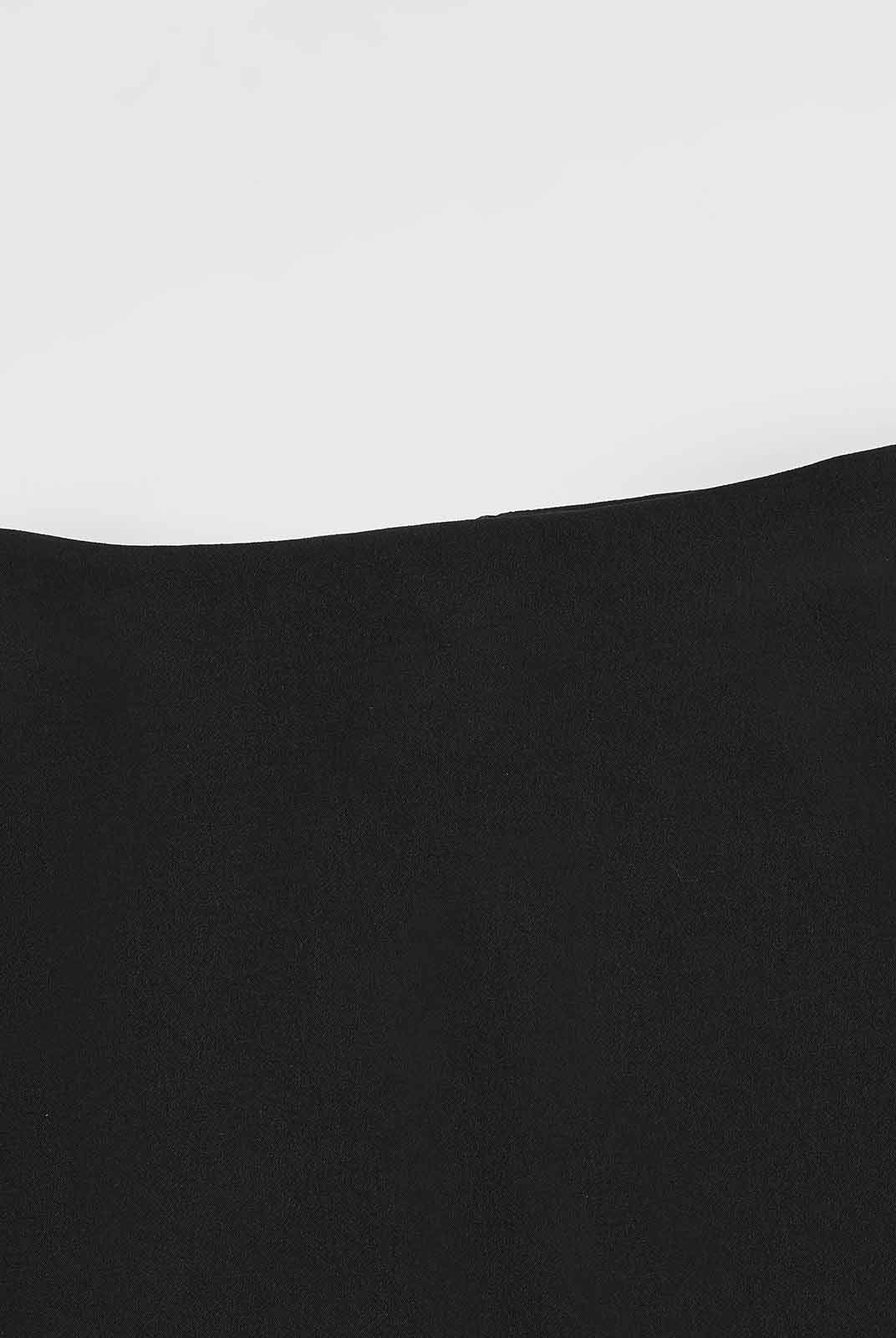 ASOBIO Mid-Rise Slim-Fit H-Line Mini Skirt