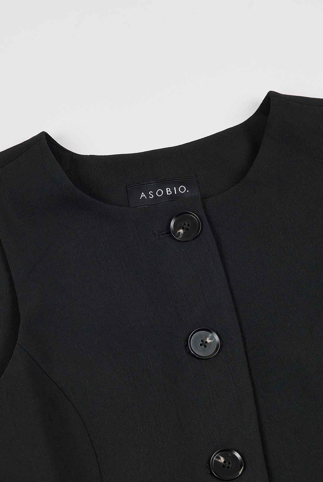 ASOBIO Slim-Fit Crewneck Button-Up Suit Vest