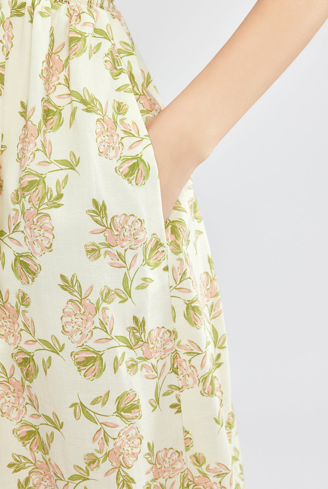 Smocked Maxi Dress with Removable Straps