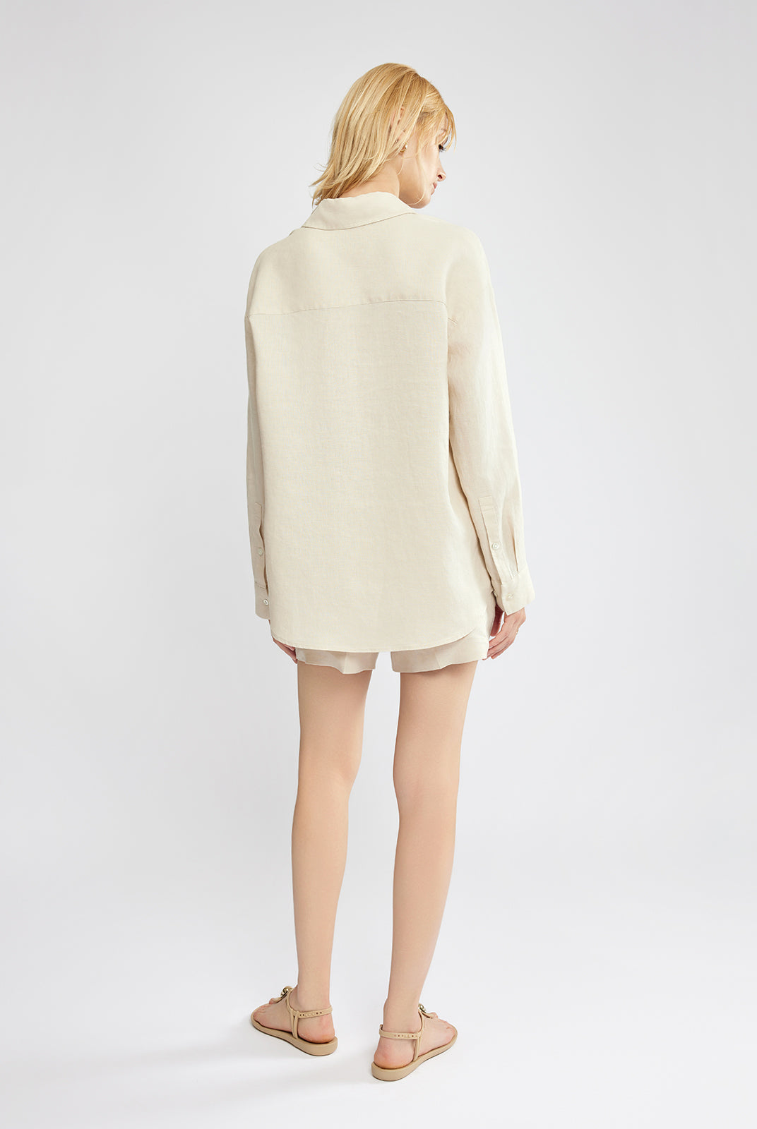 100% Linen Button-Up Shirt