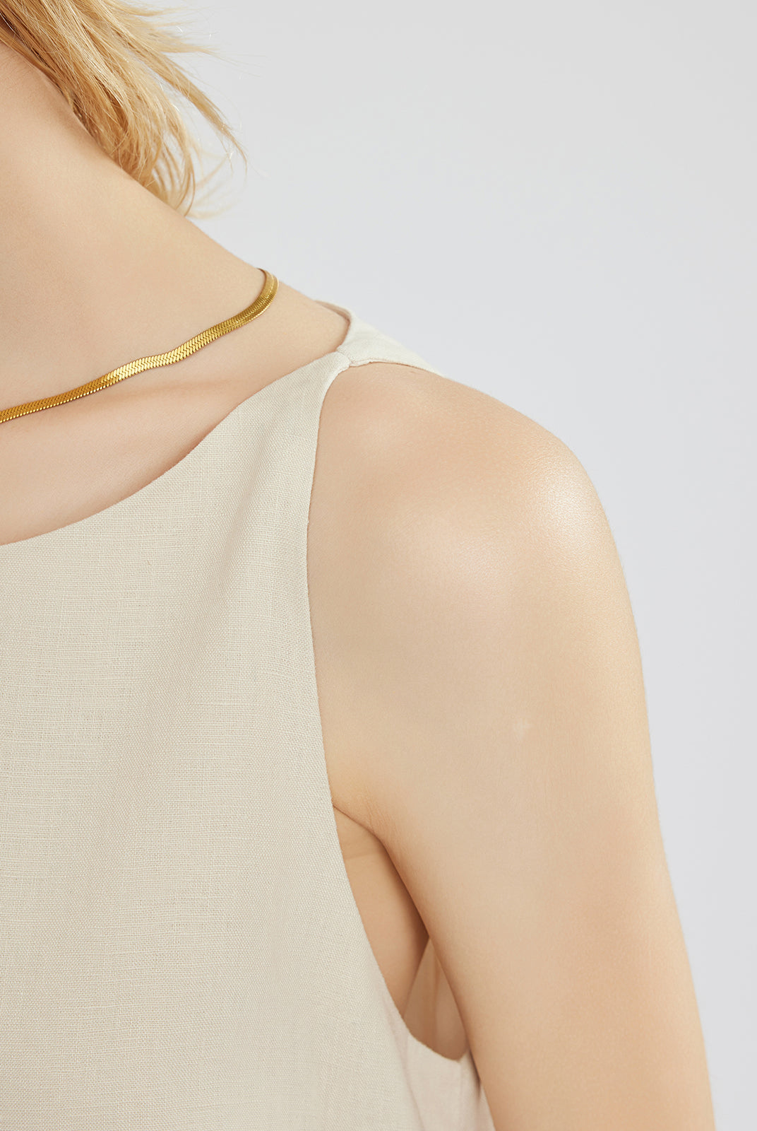 100% Linen Boatneck Mini Dress