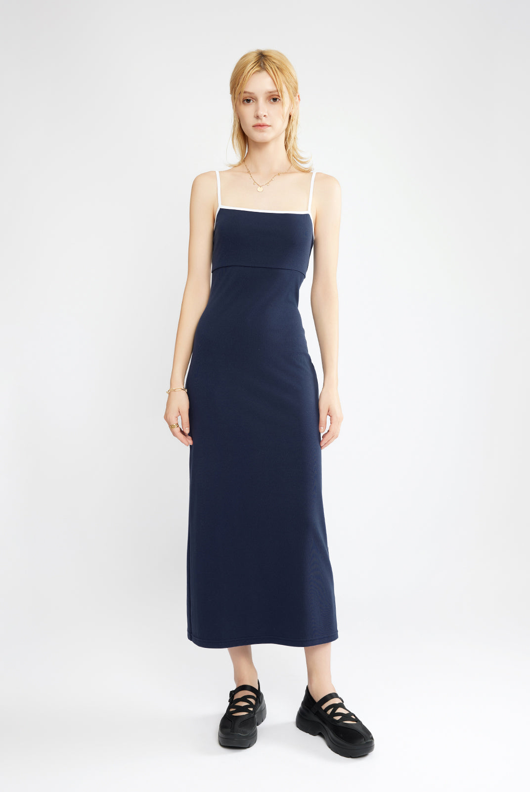 Cutout Linen Midi Dress