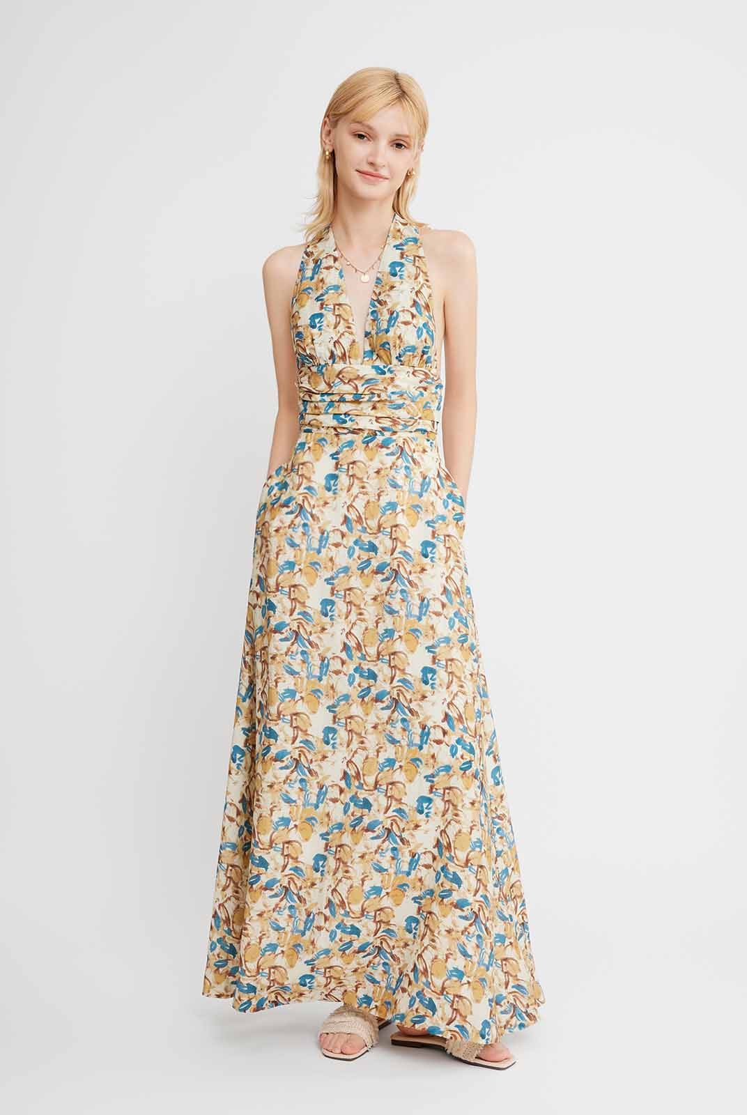 ASOBIO Halterneck Maxi Dress