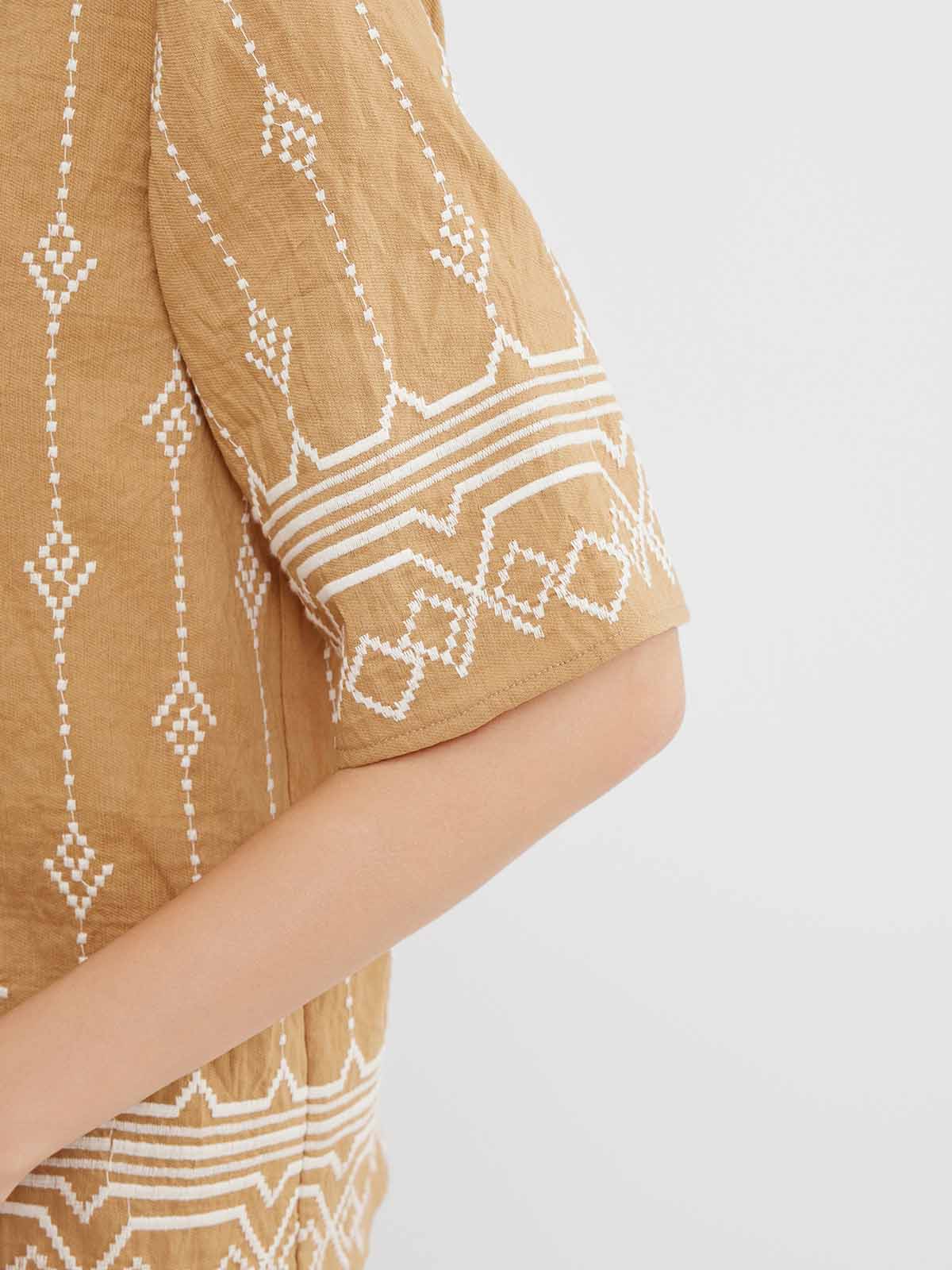 Embroidered Linen Shirt