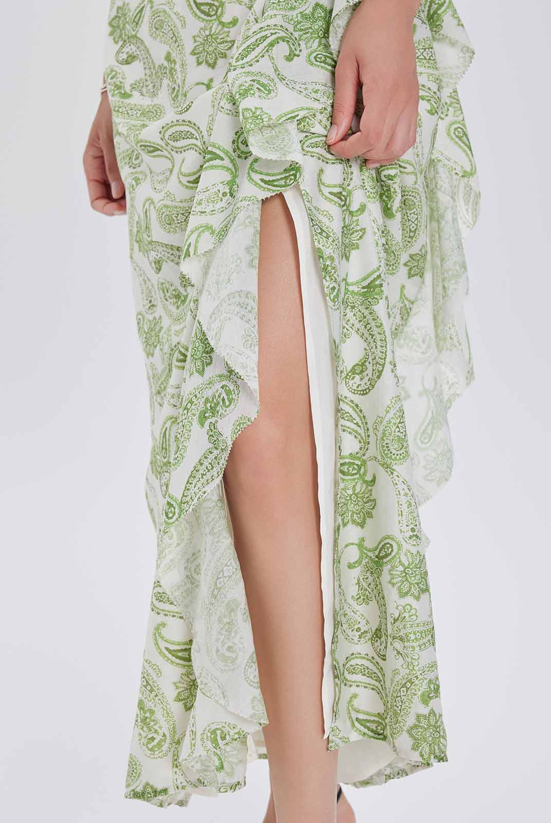 ASOBIO Convertible Ruffle Maxi Dress