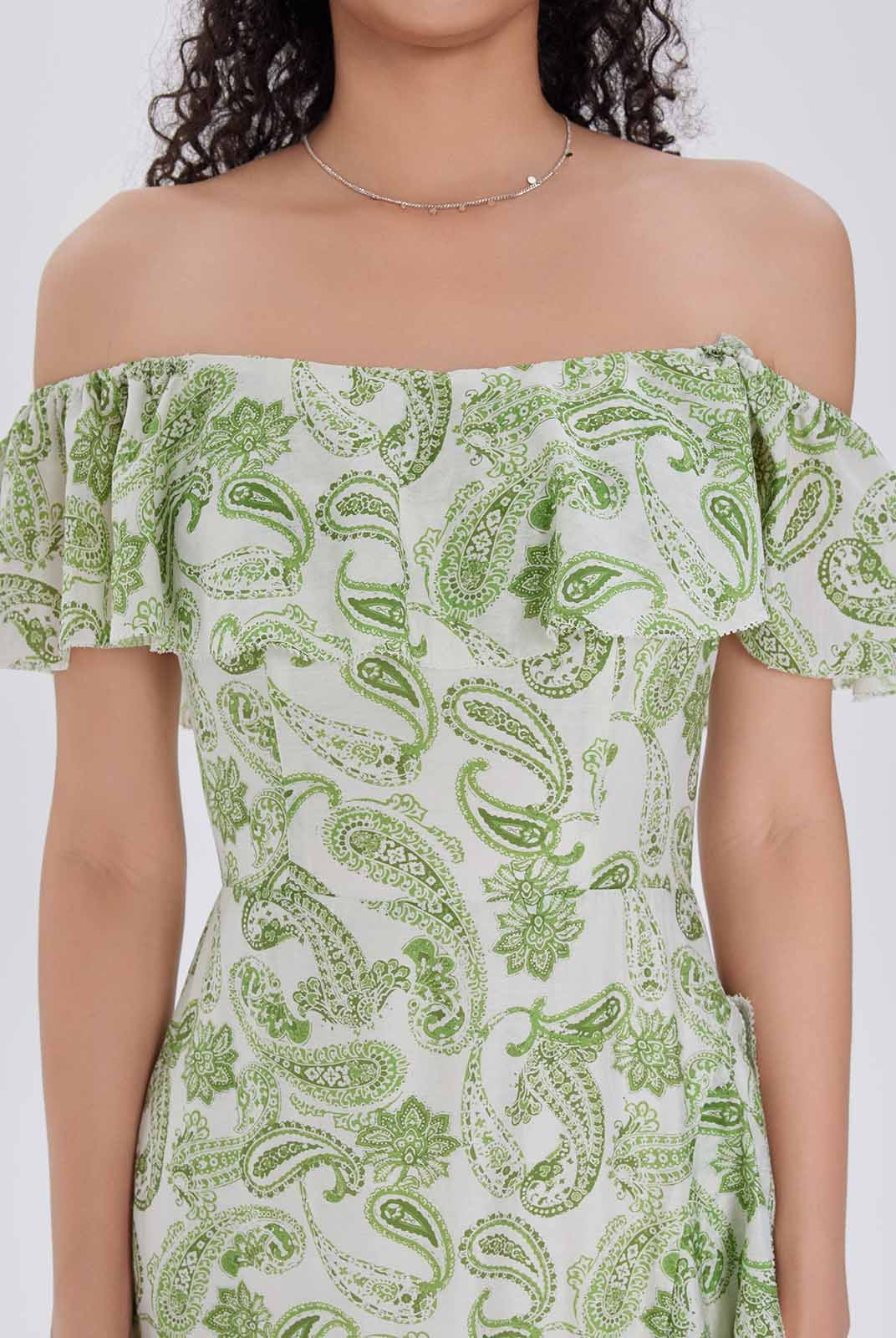 ASOBIO Convertible Ruffle Maxi Dress