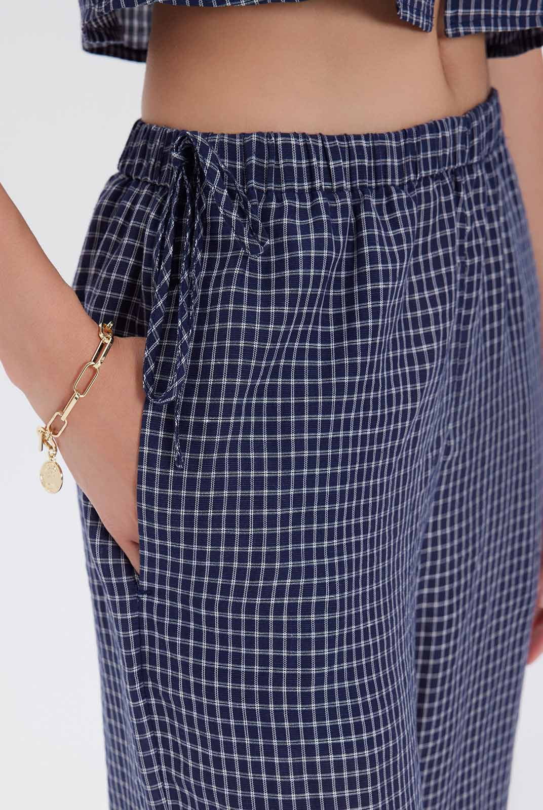 ASOBIO Linen Mid-Rise Wide-Leg Pants