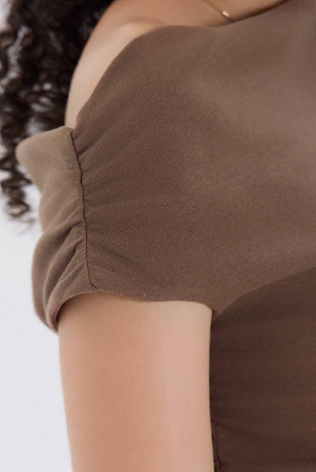 Ruched One-Shoulder Knit Top