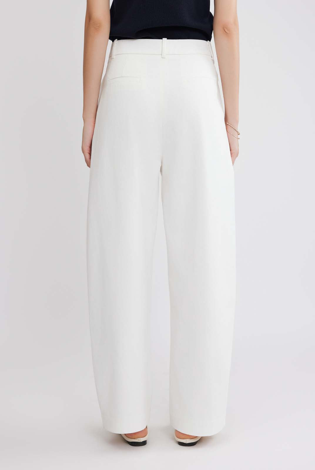 ASOBIO 100% Cotton Barrel-Leg Pants