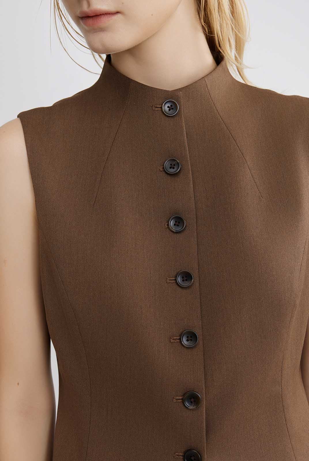 ASOBIO Sleeveless Mockneck Vest