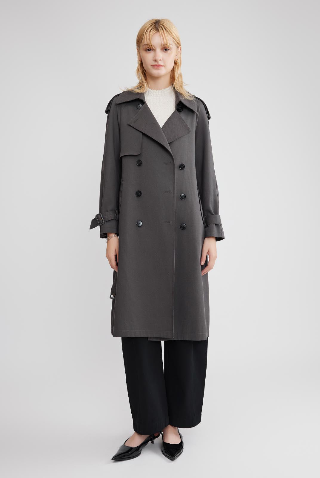 ASOBIO Relaxed-Fit Cotton Twill Trench Coat