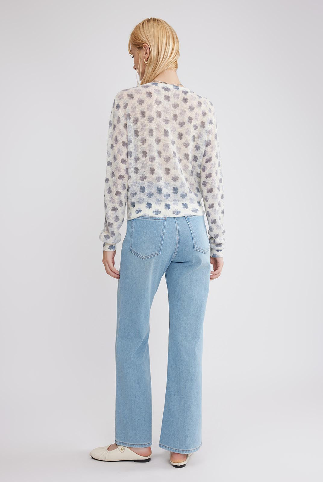 ASOBIO Wool Blend Knit Cardigan